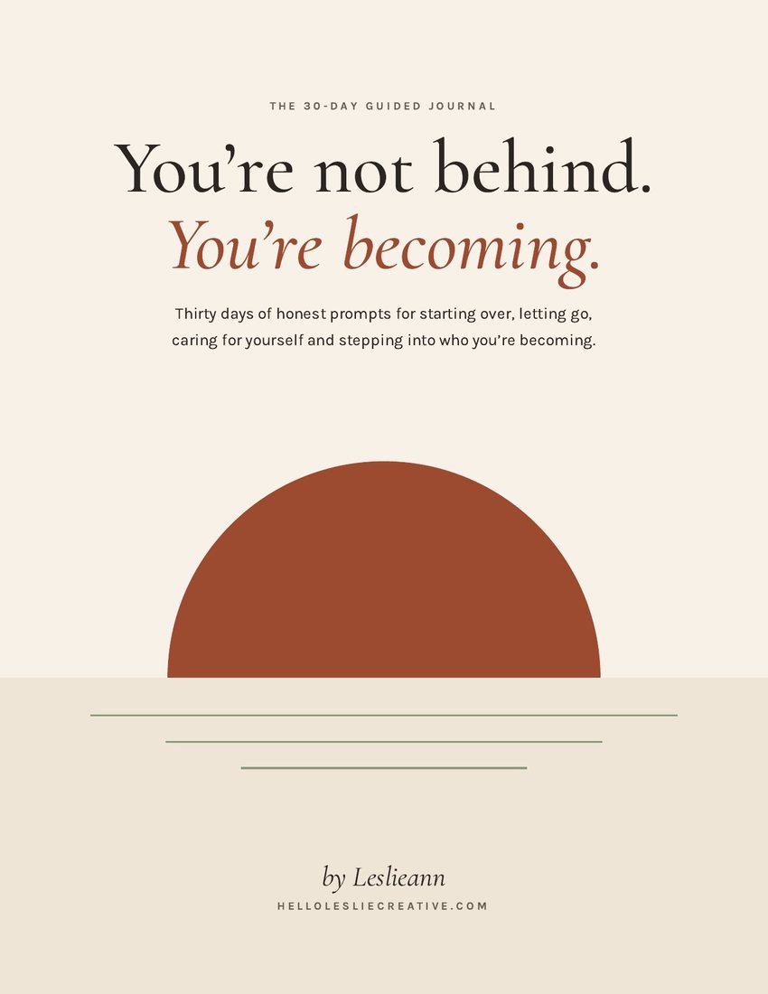Cover of You're Becoming: The 30-Day Guided Journal by Leslieann